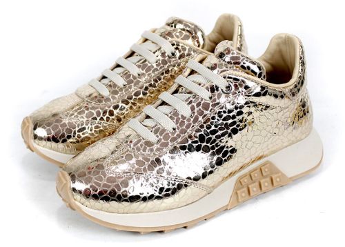 Sunny Pace – sneakers damă din piele naturală aurie