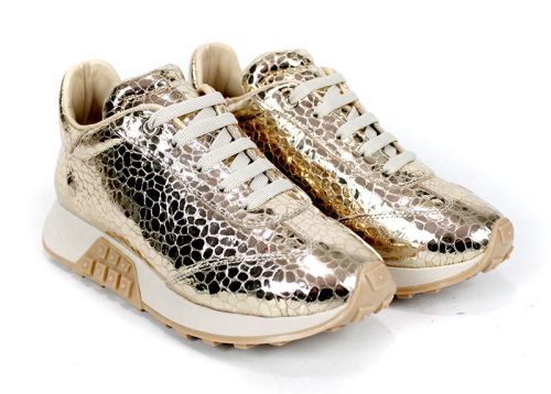 Sunny Pace – sneakers damă din piele naturală aurie
