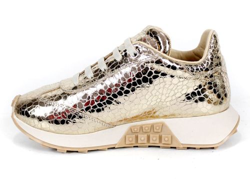 Sunny Pace – sneakers damă din piele naturală aurie