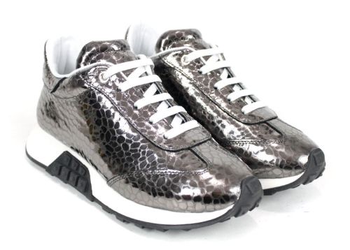 Sunny Pace – pantofi sport damă din piele naturală, culoare platină