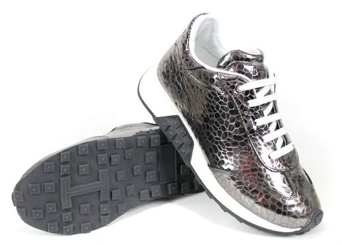 Pantofi sport damă din piele naturală platină – Sunny Pace