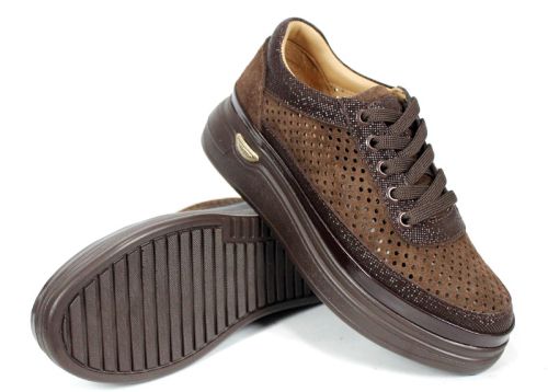 Pantofi de vară maro Bella Form cu platformă joasă