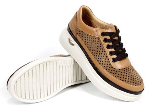 Pantofi de vară pentru femei Bella Form cu platformă culoare fildeș