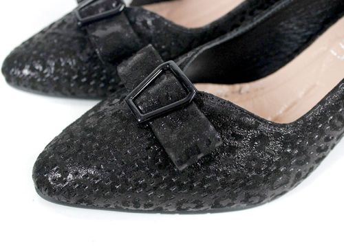 Mirela One – pantofi eleganți de damă din piele naturală cu textură reliefată