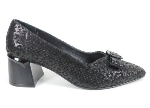 Mirela One – pantofi eleganți de damă din piele naturală cu textură reliefată