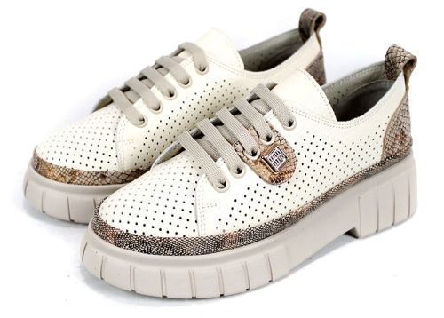 Nova Grace – pantofi de damă din lac natural perforat