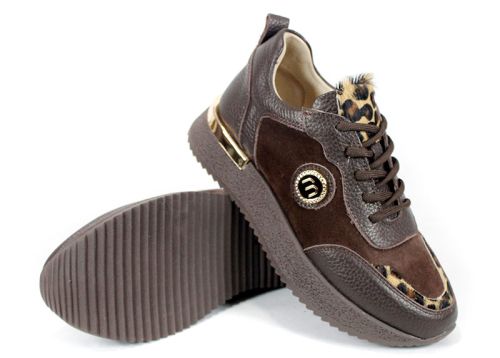 sneakers dama fashion Vela Form cu imprimeu leopard