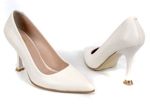 pantofi dama eleganti crem piele naturala Metro Bloom