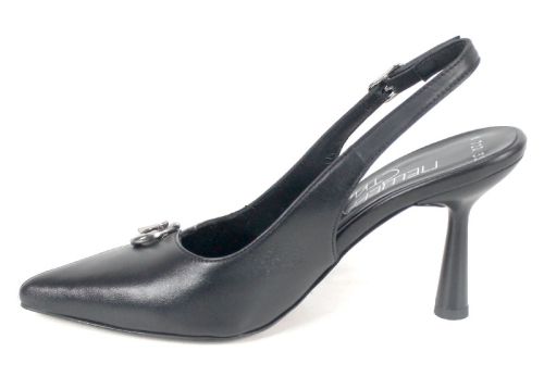 Sienna Flow – sandale elegante damă din piele naturală neagră cu vârf închis