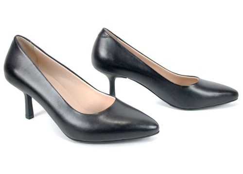 pantofi dama stiletto Orlena Vivo piele naturala neagra