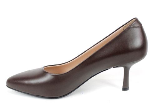 Orlena Vivo – pantofi stiletto damă din piele naturală maro închis