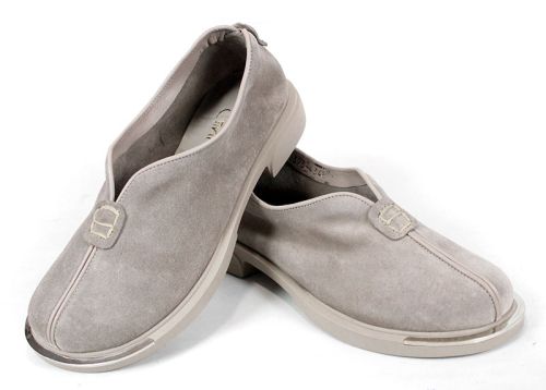 pantofi dama comozi velur vizon fara inchidere Elara Style