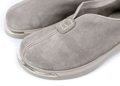 Elara Style – pantofi dama din velur moale in nuanta vizon