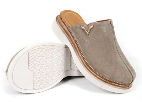 Sabot Velvet Step – velur natural, nuanță vizon elegant