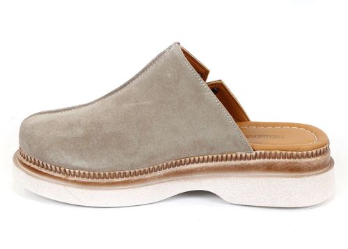 Sabot Velvet Step – velur natural, nuanță vizon elegant