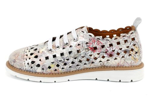 Pantofi de vara moi de dama din piele naturala de culoare gri deschis - Model Agora.