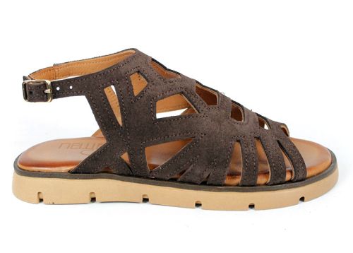 sandale dama casual maro inchis