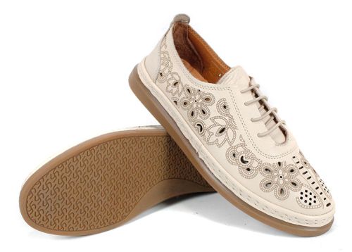 incaltaminte dama bej piele naturala