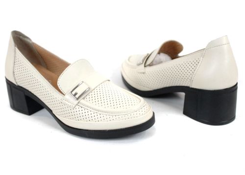 pantofi dama eleganti perforati piele