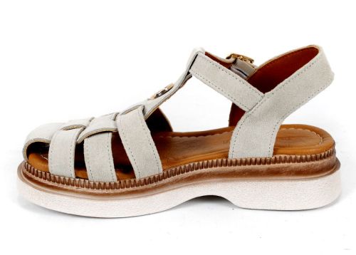 Senda Bella – sandale dama joase din piele naturală velur bej