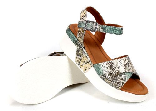 sandale piele naturala platforma