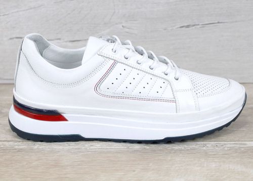 Gentle Form – pantofi sport bărbătești din piele naturală albă