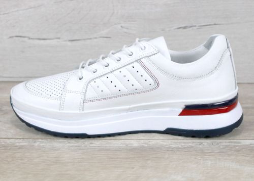 Gentle Form – pantofi sport bărbătești din piele naturală albă