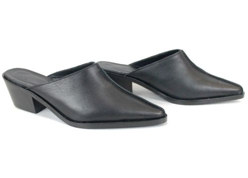 sabo damă negru piele naturală elegant