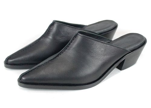 Meliora Grace – sabo elegant damă din piele naturală neagră cu design rafinat