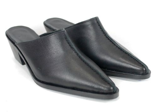 Meliora Grace – sabo elegant damă din piele naturală neagră cu design rafinat