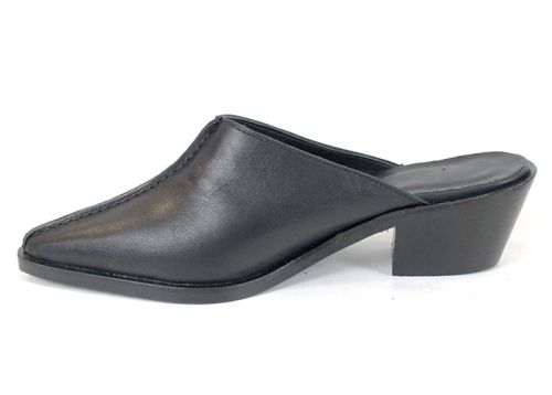 Meliora Grace – sabo elegant damă din piele naturală neagră cu design rafinat