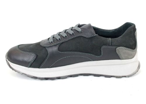 Reno Craft – pantofi sport-eleganți pentru bărbați din piele naturală și nubuc negru