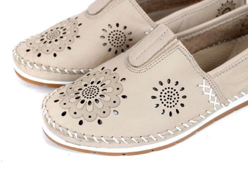 Rikel 65 – pantofi damă de vară din piele naturală bej