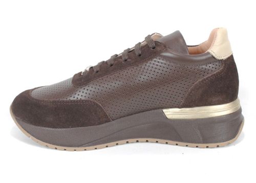 Sneakers damă din piele naturală și velur – model Bruna Forte