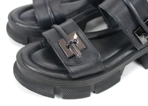 Ardelle Nova – sandale damă din piele naturală neagră