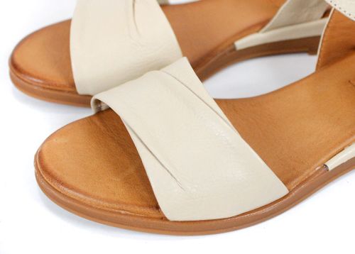 Nerelle Vita – sandale damă din piele naturală bej, confortabile cu talpă joasă