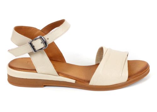 Nerelle Vita – sandale damă din piele naturală bej, confortabile cu talpă joasă
