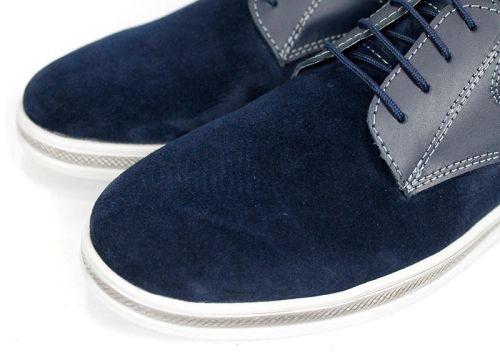 Montero Vail – pantofi casual bărbați din piele naturală și velur albastru