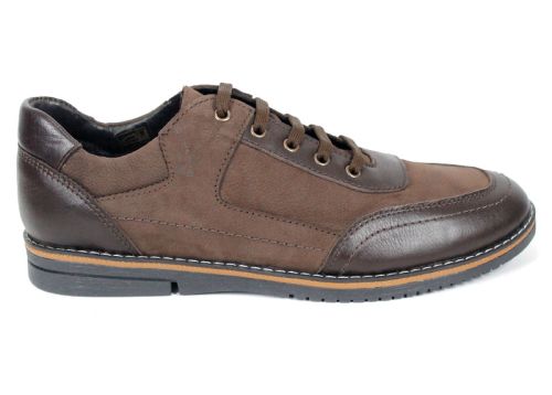 Zentaro Line – pantofi casual bărbați din nabuc și piele naturală maro