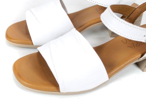 Sandale damă din piele naturală albe Alexa – colecția Primăvară/Vară 2026
