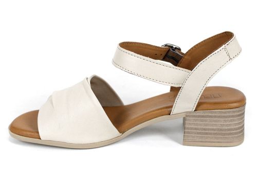 sandale casual damă bej piele naturală