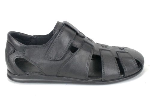 Vento Nero – sandale bărbătești din piele naturală cu închidere velcro