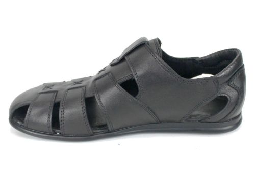 Vento Nero – sandale bărbătești din piele naturală cu închidere velcro