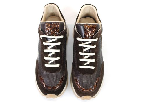 Sienna Vell – sneakers damă din piele naturală și velur