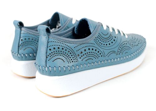 Luna Soft – pantofi de vară damă din piele naturală, verde scorpion
