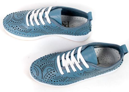 Luna Soft – pantofi de vară damă din piele naturală, verde scorpion