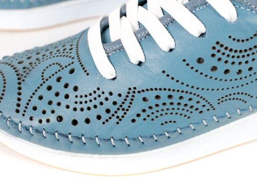Luna Soft – pantofi de vară damă din piele naturală, verde scorpion