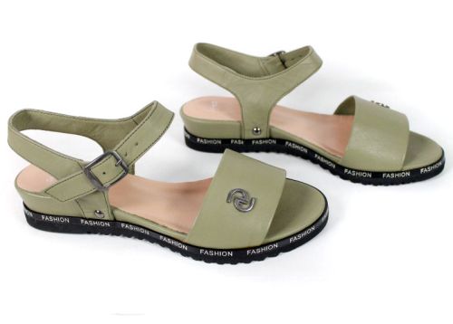 Isabella Cortez – sandale damă din piele naturală verde modern