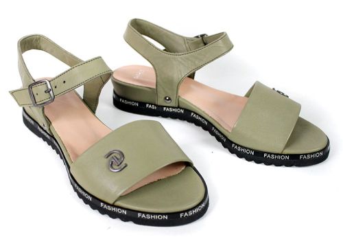 Isabella Cortez – sandale damă din piele naturală verde modern