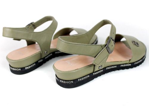 Isabella Cortez – sandale damă din piele naturală verde modern